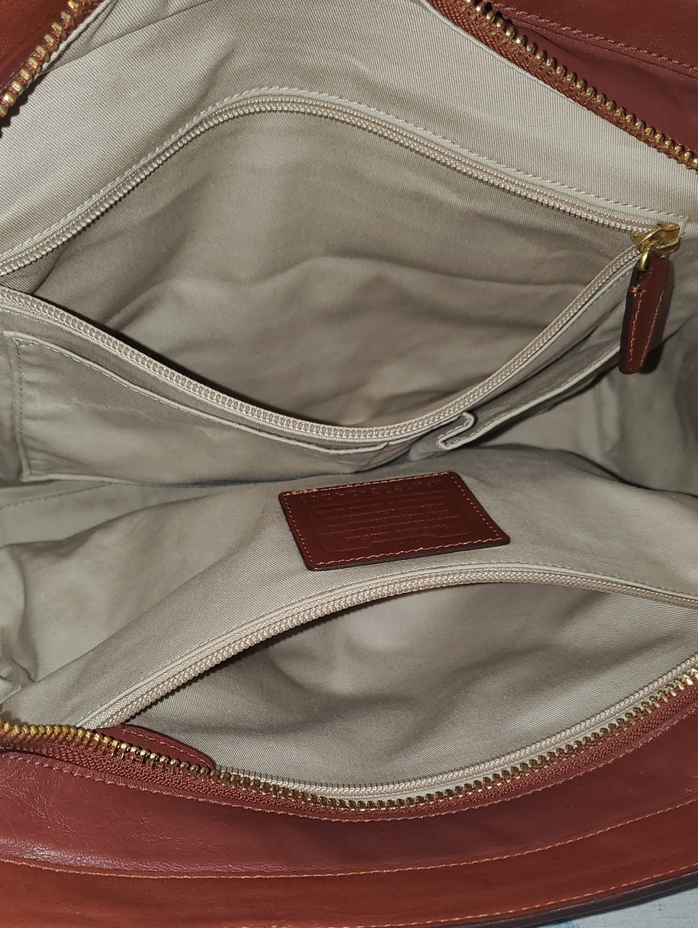 Coach Legacy Candace Large Brown Leather Carryall Handbag🤎💛 - Picture 13 of 16